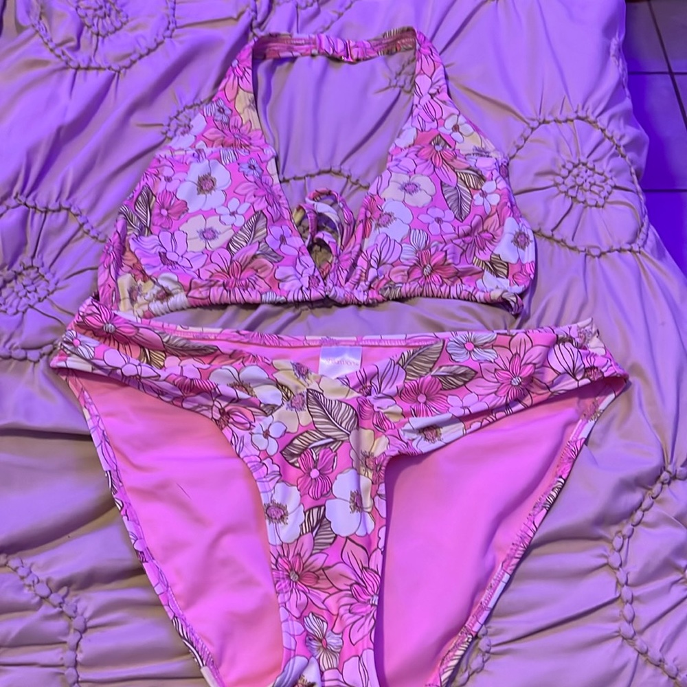 pink bikini set